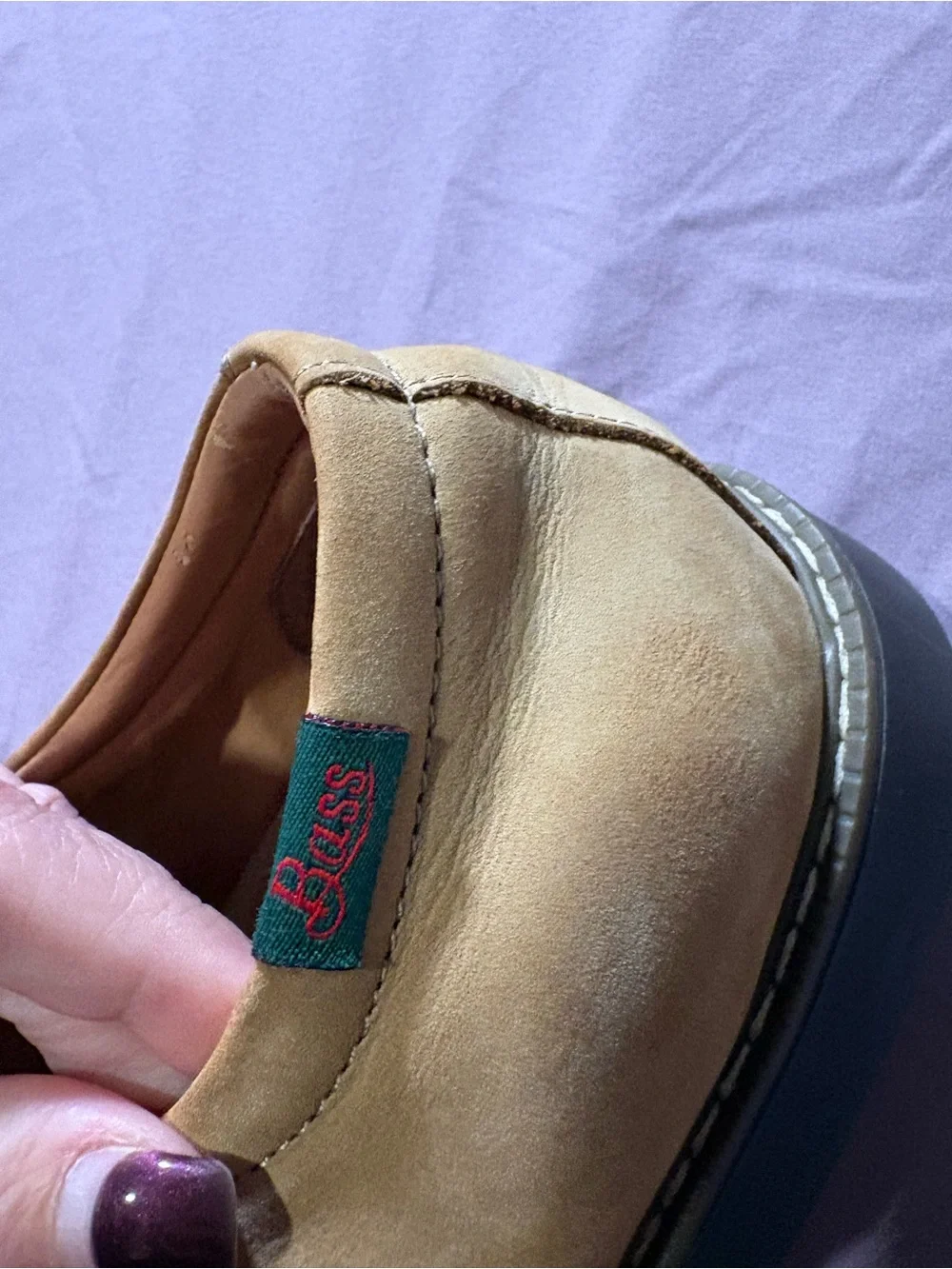 G.H. Bass & Co. Navy Canvas and Tan Leather Derby Shoes